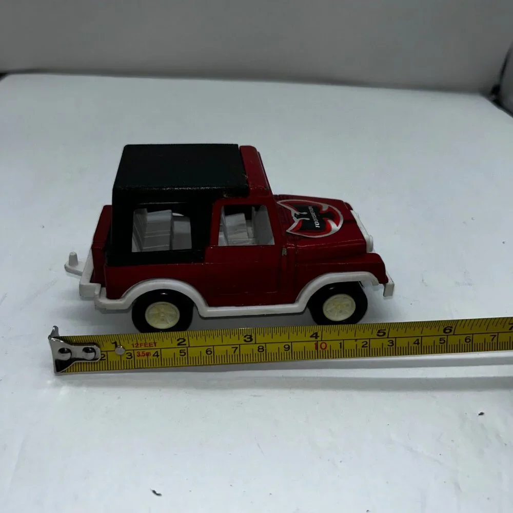 Vintage Tootsie Toy Red Diecast Jeep with Plastic Black Hardtop Cj7 4 x 4 Vintag